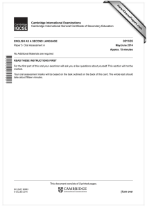 www.XtremePapers.com Cambridge International Examinations 0511/05 Cambridge International General Certificate of Secondary Education