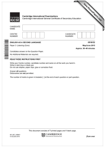 www.XtremePapers.com Cambridge International Examinations 0510/32 Cambridge International General Certificate of Secondary Education