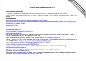 English Second Language Overview www.XtremePapers.com