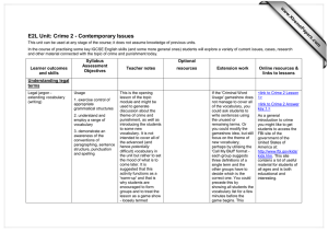 E2L Unit: Crime 2 - Contemporary Issues