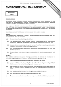 ENVIRONMENTAL MANAGEMENT www.XtremePapers.com