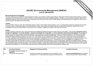 (IGCSE) (Environmental Management) (0680/02) (unit 4): (Biosphere)  www.XtremePapers.com