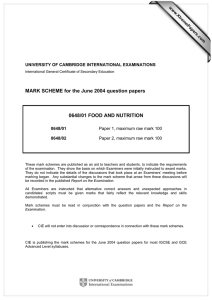 MARK SCHEME for the June 2004 question papers www.XtremePapers.com