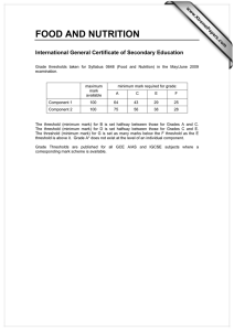 FOOD AND NUTRITION International General Certificate of Secondary Education www.XtremePapers.com