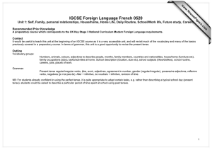 IGCSE Foreign Language French 0520