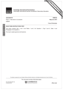 www.XtremePapers.com Cambridge International Examinations 0460/42 Cambridge International General Certificate of Secondary Education