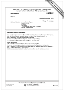 UNIVERSITY OF CAMBRIDGE INTERNATIONAL EXAMINATIONS International General Certificate of Secondary Education www.XtremePapers.com