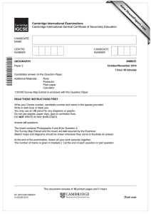 www.XtremePapers.com Cambridge International Examinations 0460/21 Cambridge International General Certificate of Secondary Education