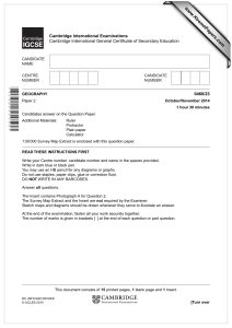 www.XtremePapers.com Cambridge International Examinations 0460/23 Cambridge International General Certificate of Secondary Education