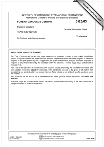 UNIVERSITY OF CAMBRIDGE INTERNATIONAL EXAMINATIONS International General Certificate of Secondary Education www.XtremePapers.com