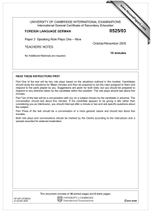 UNIVERSITY OF CAMBRIDGE INTERNATIONAL EXAMINATIONS International General Certificate of Secondary Education www.XtremePapers.com