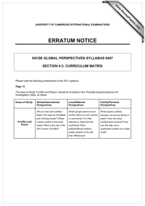 ERRATUM NOTICE IGCSE GLOBAL PERSPECTIVES SYLLABUS 0457  SECTION 4.3: CURRICULUM MATRIX