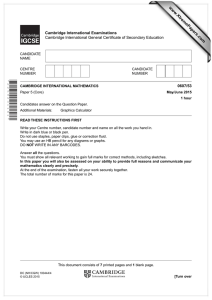 www.XtremePapers.com Cambridge International Examinations 0607/53 Cambridge International General Certificate of Secondary Education