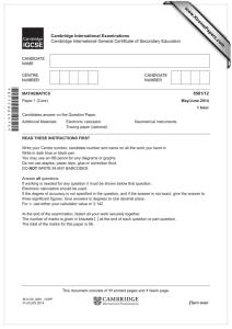 *6717064575* www.XtremePapers.com Cambridge International General Certifi cate of Secondary Education Cambridge International Examinations