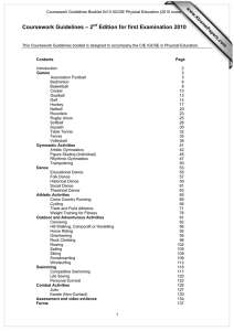 Coursework Guidelines – 2 Edition for first Examination 2010 www.XtremePapers.com