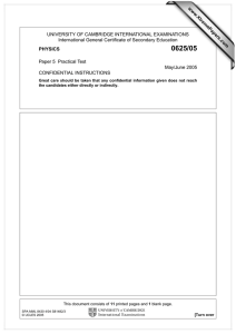 UNIVERSITY OF CAMBRIDGE INTERNATIONAL EXAMINATIONS International General Certificate of Secondary Education www.XtremePapers.com