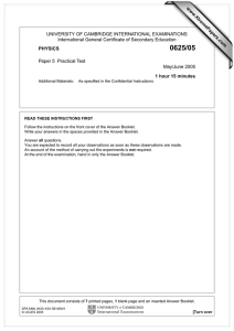 UNIVERSITY OF CAMBRIDGE INTERNATIONAL EXAMINATIONS International General Certificate of Secondary Education www.XtremePapers.com