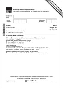 www.XtremePapers.com Cambridge International Examinations 0625/32 Cambridge International General Certificate of Secondary Education