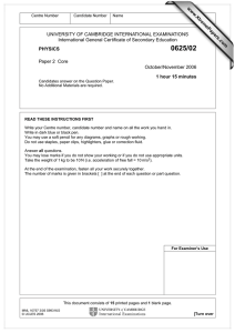 UNIVERSITY OF CAMBRIDGE INTERNATIONAL EXAMINATIONS International General Certificate of Secondary Education www.XtremePapers.com