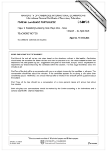 UNIVERSITY OF CAMBRIDGE INTERNATIONAL EXAMINATIONS International General Certificate of Secondary Education www.XtremePapers.com