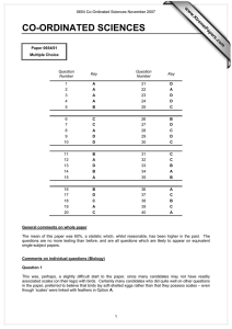 CO-ORDINATED SCIENCES www.XtremePapers.com