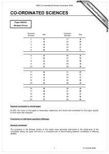 CO-ORDINATED SCIENCES www.XtremePapers.com