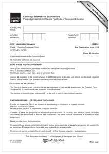 www.XtremePapers.com Cambridge International Examinations 0502/01 Cambridge International General Certificate of Secondary Education