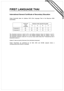 FIRST LANGUAGE THAI International General Certificate of Secondary Education www.XtremePapers.com