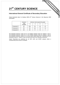 21 CENTURY SCIENCE ST International General Certificate of Secondary Education