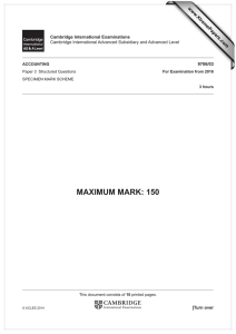 MAXIMUM MARK: 150 www.XtremePapers.com Cambridge International Examinations 9706/03