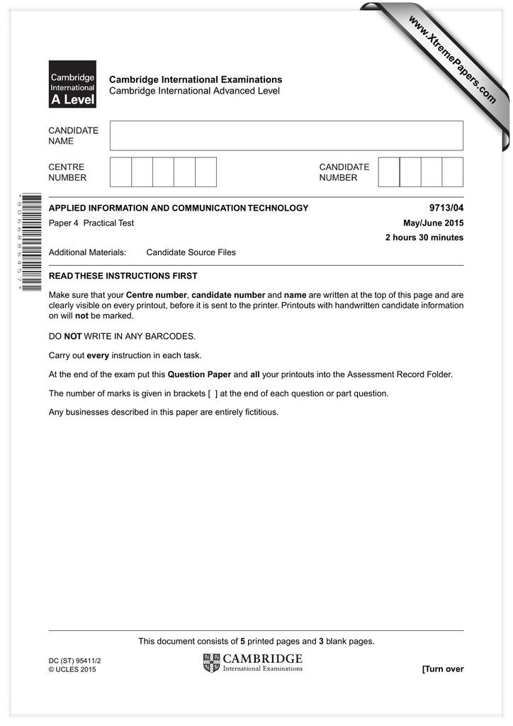 XtremePapers Cambridge International Examinations 9713 04 Advanced Level