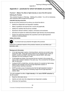 Appendix 2 – practicals for which full details are provided www.XtremePapers.com