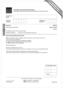 www.XtremePapers.com Cambridge International Examinations 9700/35 Cambridge International Advanced Subsidiary and Advanced Level