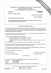 UNIVERSITY OF CAMBRIDGE INTERNATIONAL EXAMINATIONS General Certificate of Education www.XtremePapers.com