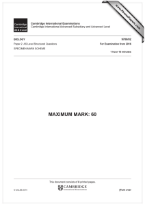 MAXIMUM MARK: 60 www.XtremePapers.com Cambridge International Examinations 9700/02