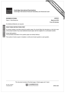 www.XtremePapers.com Cambridge International Examinations 9707/21 Cambridge International Advanced Subsidiary and Advanced Level