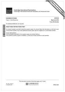 www.XtremePapers.com Cambridge International Examinations 9707/23 Cambridge International Advanced Subsidiary and Advanced Level