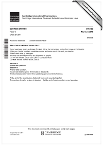 www.XtremePapers.com Cambridge International Examinations 9707/33 Cambridge International Advanced Subsidiary and Advanced Level