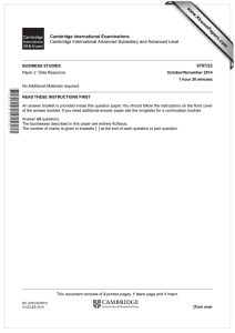 www.XtremePapers.com Cambridge International Examinations 9707/23 Cambridge International Advanced Subsidiary and Advanced Level