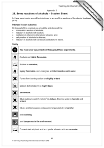 28. Some reactions of alcohols – Student Sheet www.XtremePapers.com