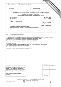 UNIVERSITY OF CAMBRIDGE INTERNATIONAL EXAMINATIONS General Certificate of Education www.XtremePapers.com