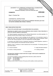 UNIVERSITY OF CAMBRIDGE INTERNATIONAL EXAMINATIONS General Certificate of Education www.XtremePapers.com