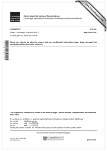 *4256768313* www.XtremePapers.com Cambridge International Examinations Cambridge International Advanced Subsidiary and Advanced Level