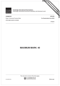 MAXIMUM MARK: 40 www.XtremePapers.com Cambridge International Examinations 9701/03