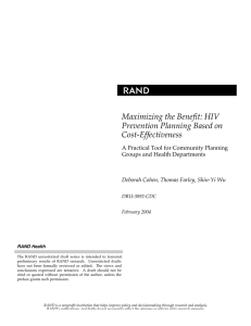 R Maximizing the Benefit: HIV Prevention Planning Based on Cost-Effectiveness