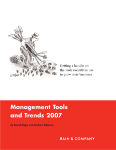 Management Tools and Trends 2007 Getting a handle on the tools executives use