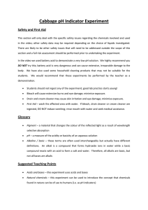 Cabbage pH Indicator Experiment Safety and First Aid