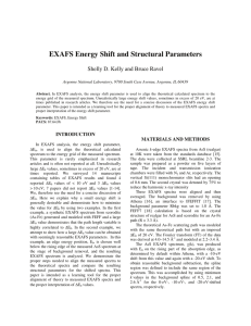 EXAFS Energy Shift and Structural Parameters