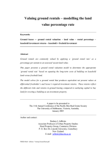 Valuing ground rentals – modelling the land value percentage rate