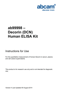 ab99998 – Decorin (DCN) Human ELISA Kit Instructions for Use